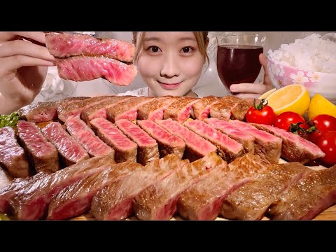 Видео: ASMR стейк вагю【русские субтитры】【Mukbang/ Eating Sounds】