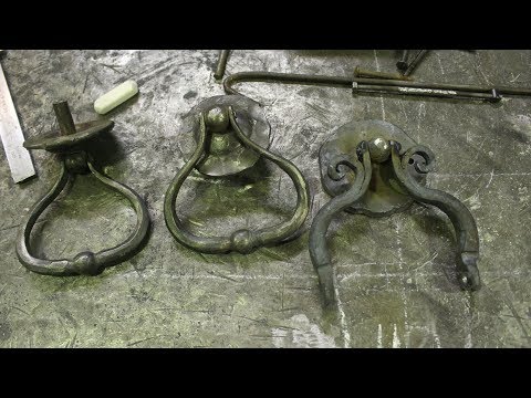 Видео: Forged hinges. Кованые петли. Кованая ручка. 3 ч. Shabalin Design