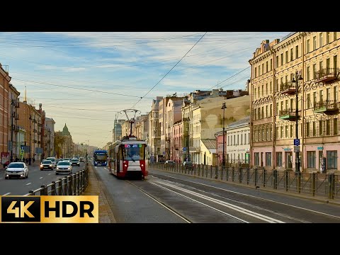 Видео: 🇷🇺 4K HDR По легендарным ПЕТЕРБУРГСКИМ районам - Лиговке и Купчино на трамвае № 25.