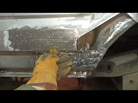 Видео: Ремонт арки крыла Great Wall Safe замена низа сгнивших дверей.