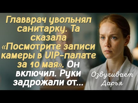 Видео: Главврач увольнял санитарку. Та сказала «Посмотрите записи камеры в VIP палате за 10 мая». Он...