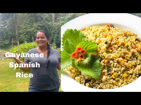 Видео: Гайанский испанский рис 🇬🇾 / Собираем свежие травы с огорода #guyaneserecipe #spanishrice
