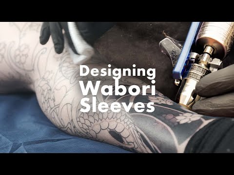 Видео: Японская татуировка-рукав вабори | Процесс + BTS [JPN SUBS]