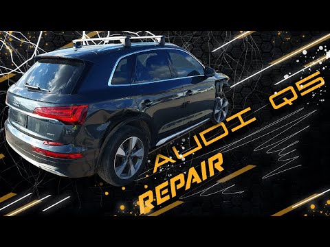 Видео: Audi Q5. Complicated fender and aluminum hood repair 🔧сложный ремонт крыла и алюминиевого капота