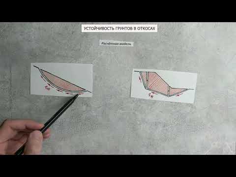 Видео: МГ. 2-13. Устойчивость грунтов в откосах