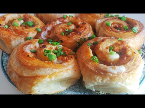 Видео: УЛИТКИ из готового слоеного теста с фаршем и сыром