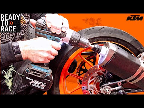 Видео: Удаление выхлопной перегородки DB Killer KTM 390 125 250 200 1290Duke Exhaust