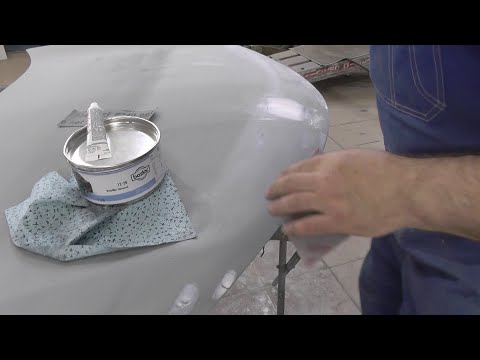 Видео: Toyota RAV4. Восстановление капота. Часть 2. Окраска. Baslac 40-450.
