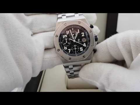 Видео: Мужские часы Audemars Piguet Royal Oak Offshore Chronograph 25721ST.OO.1000ST.08 стальные 42мм !