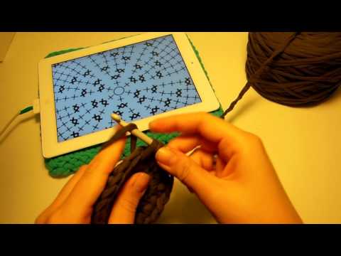 Видео: Идеальный круг крючком из трикотажной пряжи