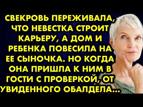 Видео: Свекровь переживала, что невестка строит карьеру, а дом и ребёнка повесила на её сыночка. Но когда