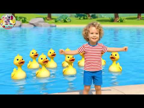 Видео: Девять Утят Плывут в Ряд | Русская детская песенка | Nursery Rhyme for Kids | Baby Songs