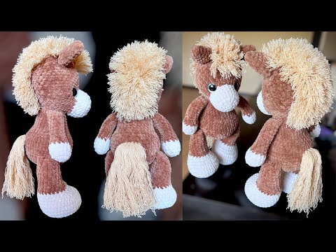 Видео: Вяжем гриву и хвост лошадке // мастер-класс // часть 3