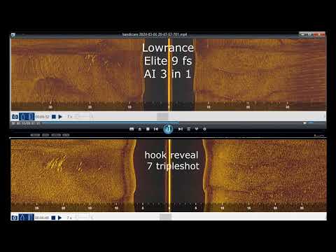 Видео: Сравнение эхолота lowrance Elite FS9 и Lowrance Hook Reveal 7 TripleShot как эхолоты показывают рыбу