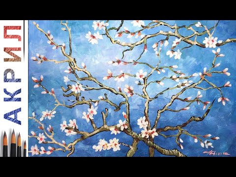 Видео: Цветущие ветки 🎨АКРИЛ! Сезон 6-1 | Мастер-класс ДЕМО
