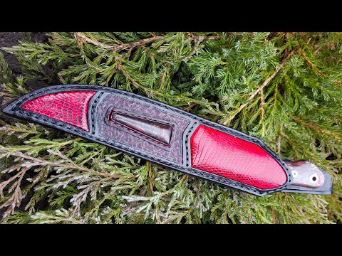 Видео: Ножны с кожей игуаны