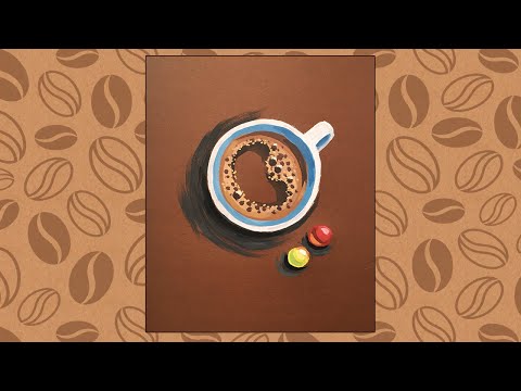 Видео: Чашка кофе. Рисование. Cup of coffee. Painting.