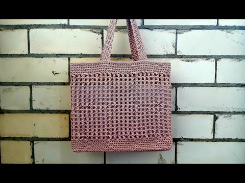 Видео: Летняя сумка - авоська крючком. Всё подробно расскажу и покажу. Crochet bag tutorial