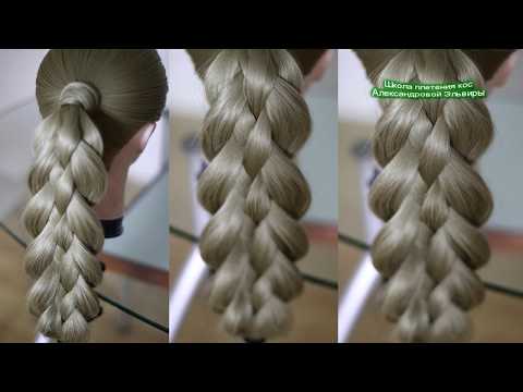 Видео: Коса из пяти прядей  ПРОСТОЙ способ для НОВИЧКОВ