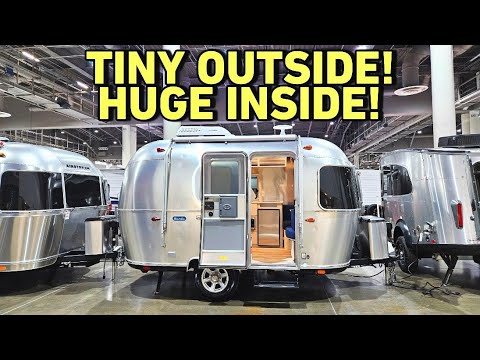 Видео: Крошечный снаружи, огромный внутри! Трейлер-дом на колесах Airstream Bambi!