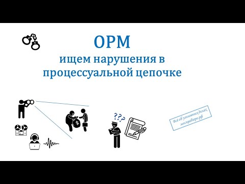 Видео: Превращение результатов ОРМ в доказательства - процессуальная цепочка
