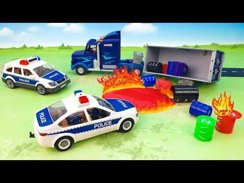 Видео: Полицейская машина Пожарная Грузовик Эвакуатор - новые игрушечные видео.