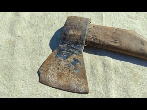 Видео: Переделываю топор #38 / Restoration of an Ax