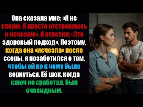 Видео: Она сказала мне: «Я не спорю. Я просто отстраняюсь и исчезаю». Я ответил: «Это здоровый подход»...
