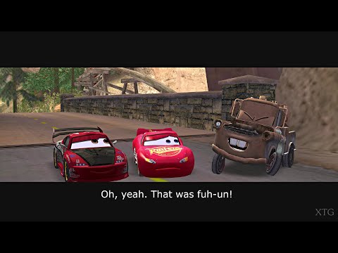 Видео: Cars Mater-National Championship — Canyon Run, геймплей PS2 HD (PCSX2)