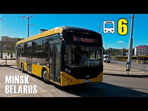 Видео: Минск, Автобус №6  | Вокзал - С.Ковалевской - Железнодорожная - Семашко - Брилевичи
