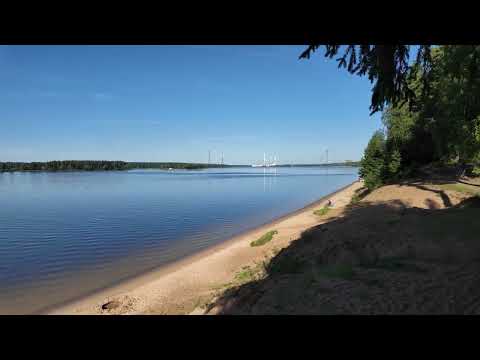 Видео: Прогулка по берегу Волги в Бору