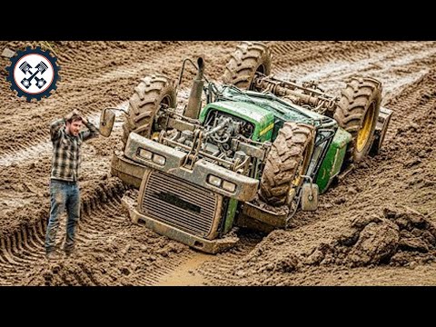 Видео: Подборка тракторов, застрявших в грязи, и удивительные навыки вождения тракторов | Heavy Equipmen...