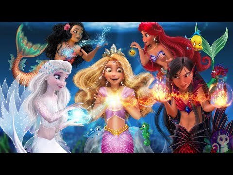 Видео: Принцессы Диснея в «Русалочке»! Они плавают и колдуют вместе 💙 | Alice Edit!