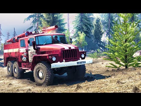 Видео: Горит Лес - Тушение Пожара - SpinTires