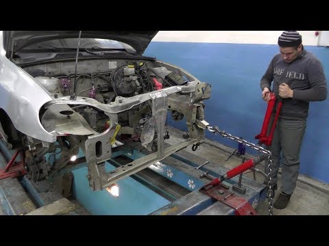 Видео: Daewoo Lanos. Повреждения. предварительная вытяжка.
