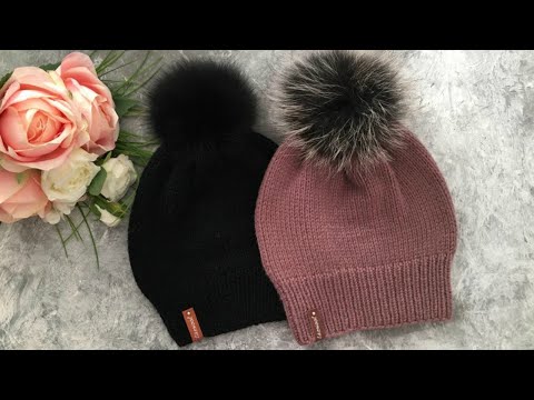Видео: ВЯЖЕМ СПИЦАМИ КРАСИВУЮ ЗИМНЮЮ ШАПКУ С ПОМПОНОМ. KNITTED HAT