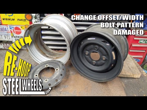 Видео: Переобувка стальных дисков. Изменение: вылет - расположение болтов - ширина.