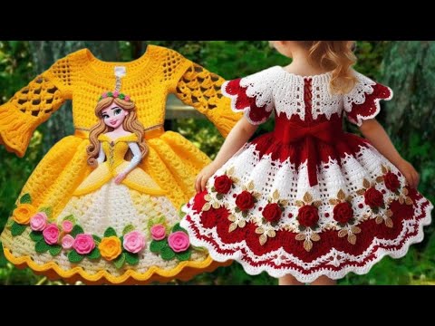 Видео: Чудо чудесное - эти детские вязаные платья. A wonderful miracle - these children's knitted dresses.