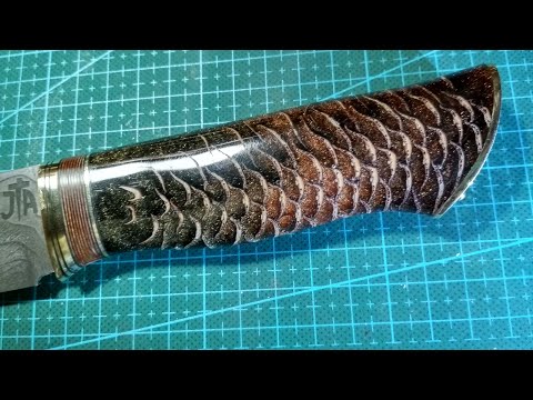 Видео: как сделать рукоять ножа из шишки