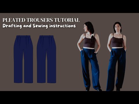 Видео: Инструкции по шитью и выкройке плиссированных брюк ✏️ | Пошаговое руководство