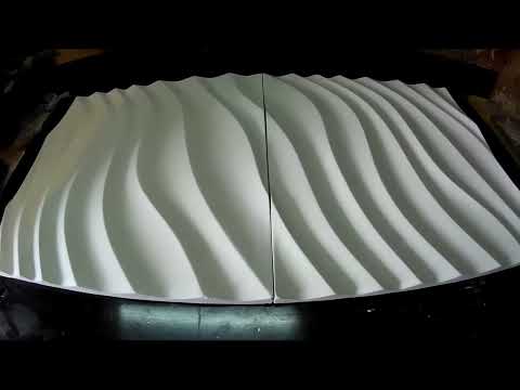 Видео: Производство гипсовых 3д панелей.