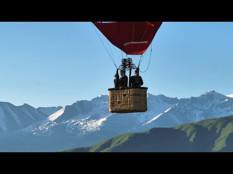 Видео: Весенний полет на воздушном шаре "Сердце" | Алматы | 14.05.2024 | 4K