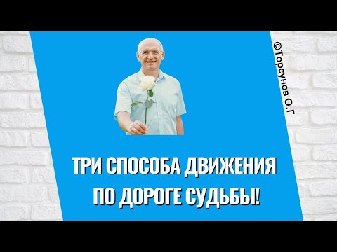 Видео: Три способа движения по дороге Судьбы! Торсунов лекции