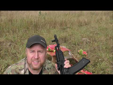 Видео: Сайга-030  5.45/39  стрельба по АРБУЗу ! 200 м. с механики !