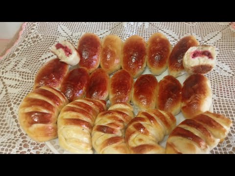 Видео: 🍁🍁Сдобные дрожжевые пирожки с яблочно-сливовой начинкой Булочки с творогом.