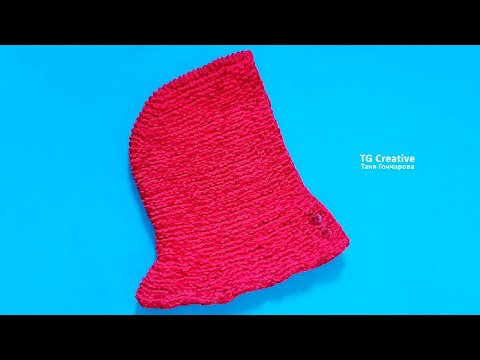 Видео: Капор спицами. Hood balaclava knitting.