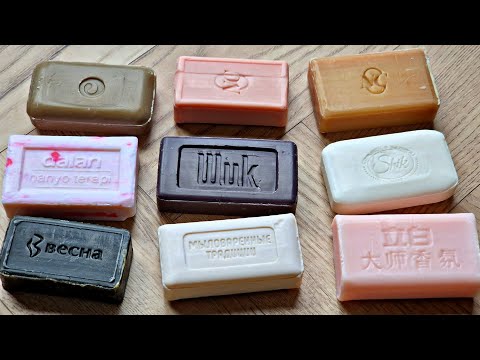 Видео: ASMR SOAP. 🤎🩷🤍Резка сухого мыла. Satisfying video🤎🤍🩷