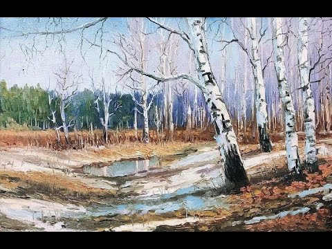 Видео: 🔝 ХуДоЖнИкИ | Весенний пейзаж маслом | Рисуем вместе | Александр Григорьев