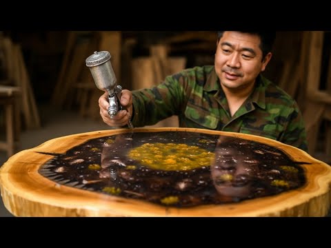 Видео: Для изготовления этого стола использовались сосновые шишки (результат — чистое искусство!)