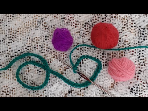 Видео: Цепочка из воздушных петель.Вяжем крючком.